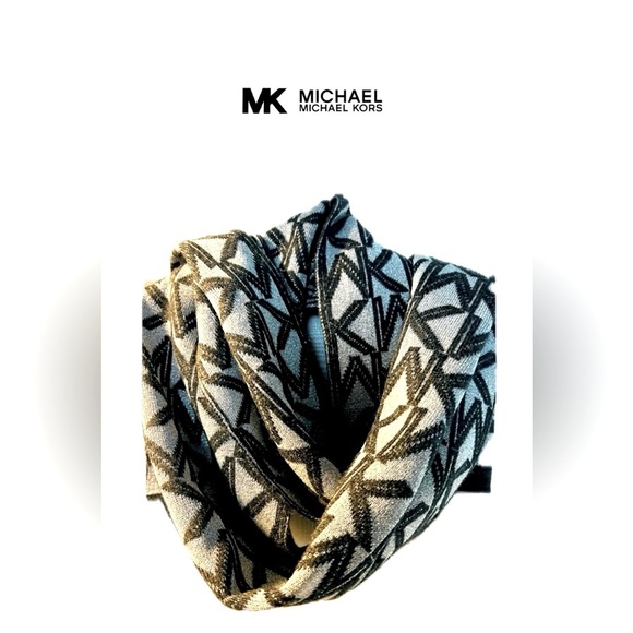 Michael Michael Kors Metallic Black and White Scarf 60x9 - Picture 14 of 14
